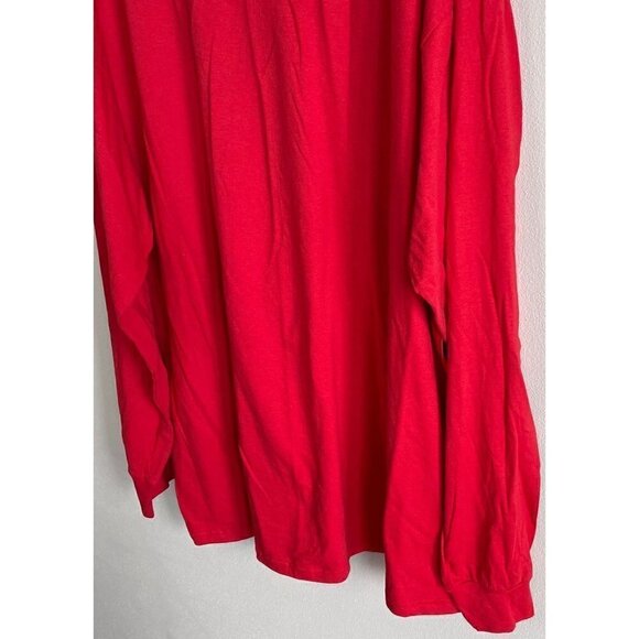 NWOT Fruit of the Loom Mens Red Crewneck Long Sleeve T-Shirt 2XL - Picture 5 of 10